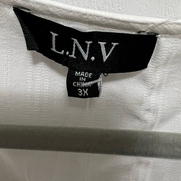 Wrap cross front white long sleeve buckle front blouse - Picture 4 of 4